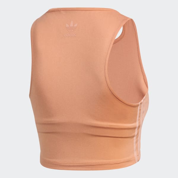 Adidas crop top orange sale