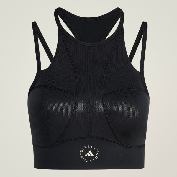 adidas by Stella McCartney Training Micro Dot Crop Üst - Siyah