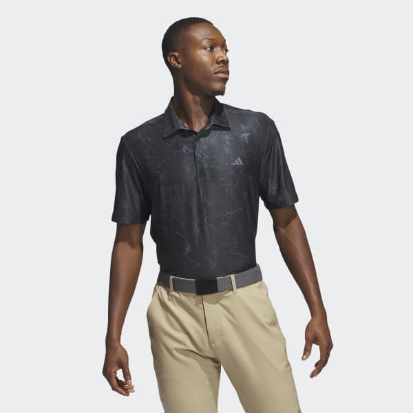 adidas Ultimate365 Print Polo Shirt - Black Men's | adidas US