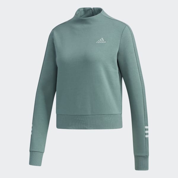 adidas Essentials Comfort Mock Neck Sweatshirt Grün adidas Essentials Comfort Mock Neck Sweatshirt Grün
