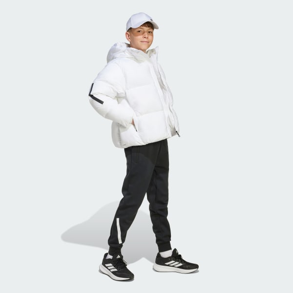ホワイト アディダス Z.N.E. パファー ジャケット キッズ