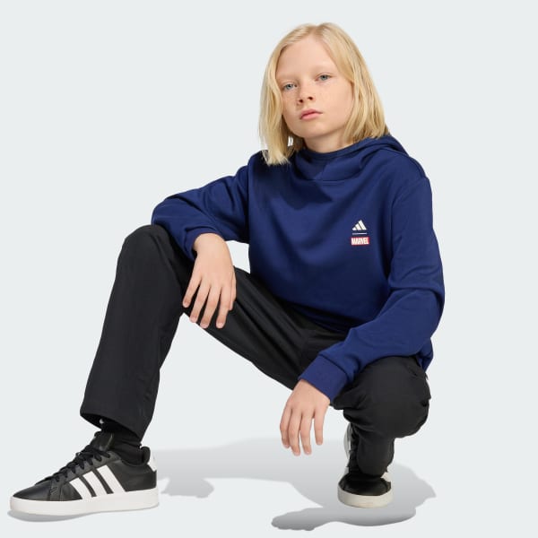 Blue ADIDAS MARVEL SPIDER-MAN HOODED SWEAT