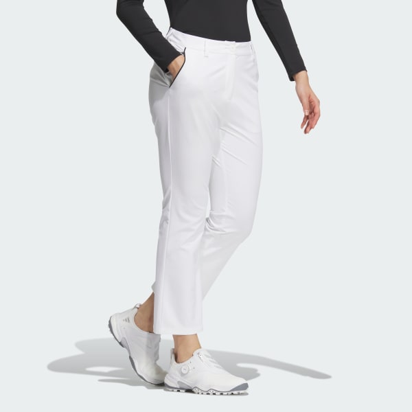White Twistweave Boot Cut Pants
