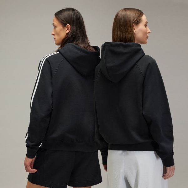 Noir Sweat-shirt à capuche lignes de coutures Y-3