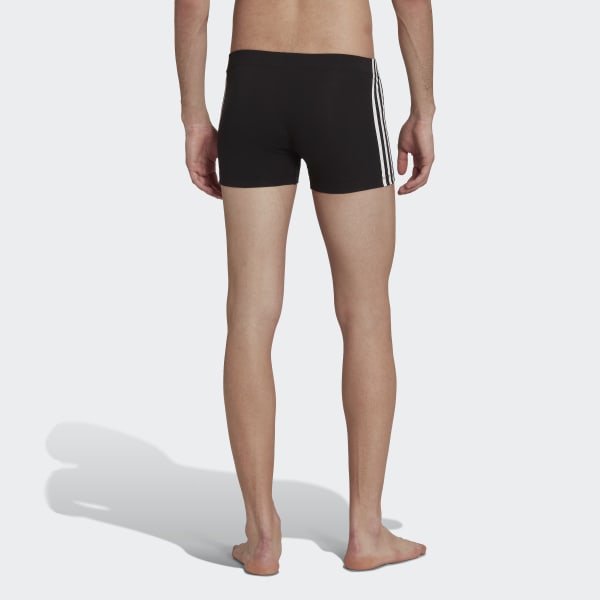 Schwarz Comfort Flex Cotton 3-Streifen Boxershorts, 3 Paar