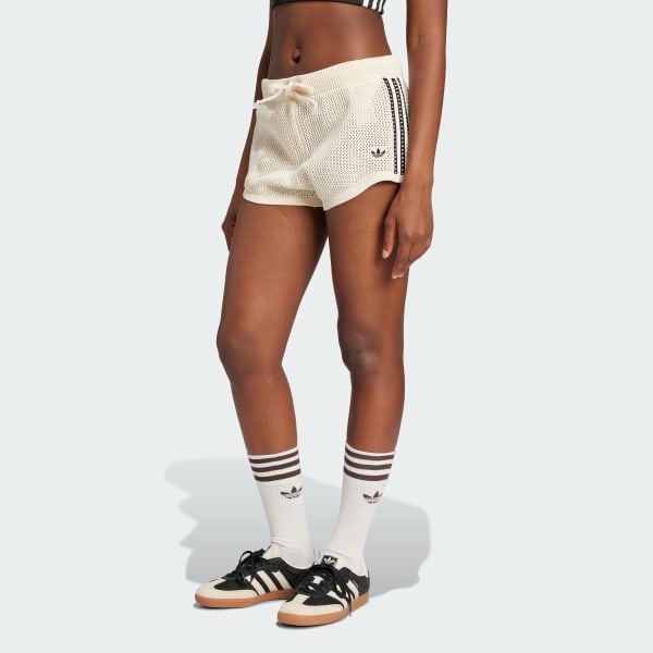 White Originals Premium Crochet Sprinter Shorts