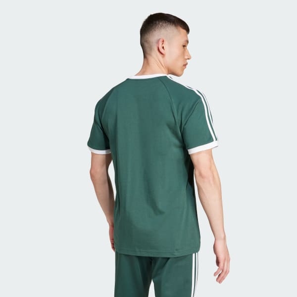 Adidas 3 stripes tee green on sale