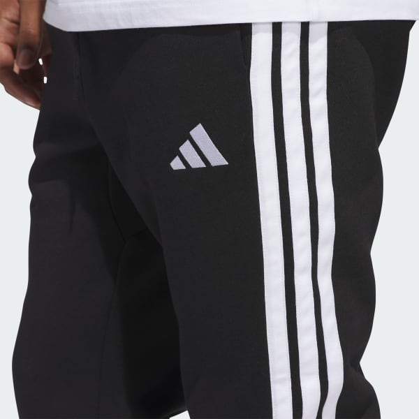 adidas Essentials 3-Stripes Fleece Pants - Black | Free Shipping