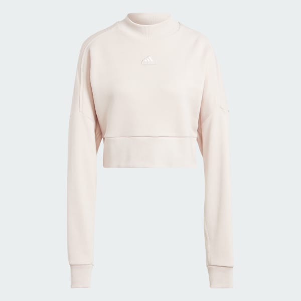 Pink Crop Adidas Sweatshirt Adidas Womens Cropped Hoodie