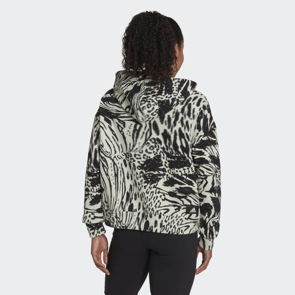 groen Future Icons Animal Print Hoodie DK701