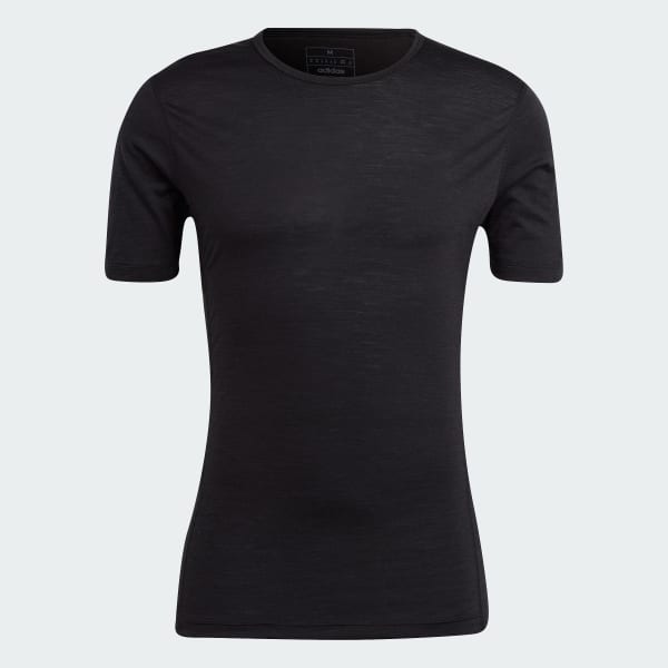 Sort XERIOR MERINO 150 BASELAYER SHORT SLEEVE OVERDEL