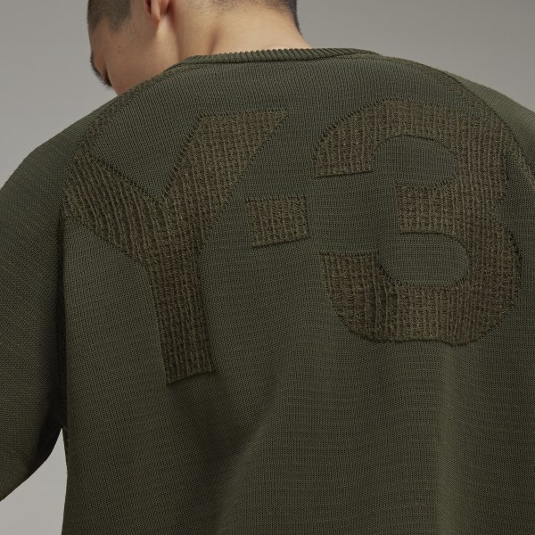Black Y-3 Classic Knit Crew Sweatshirt