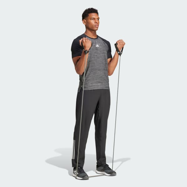 Black Gym+ Training 3-Stripes T-Shirt