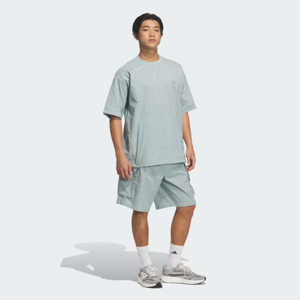 グリーン シティテック ルーズフィット ドットエア ブリーザブル ウーブン カーゴショーツ