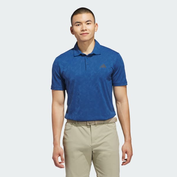 Blau ULTIMATE365 JACQUARD-POLOSHIRT