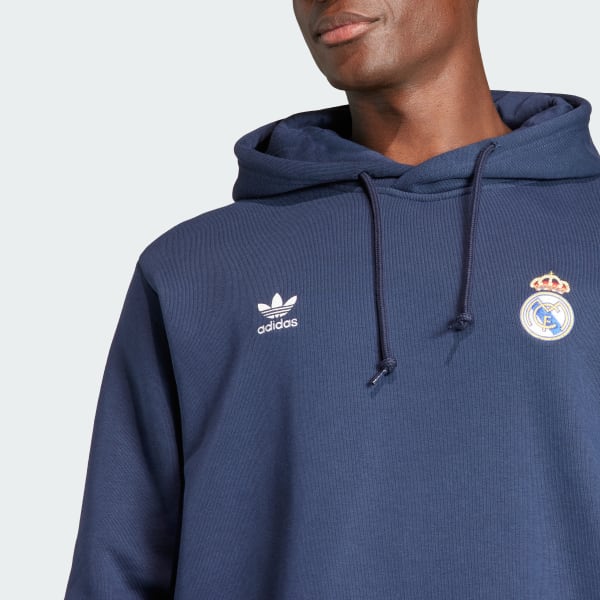 adidas Real Madrid Essentials Trefoil Hoodie Blue adidas Belgium