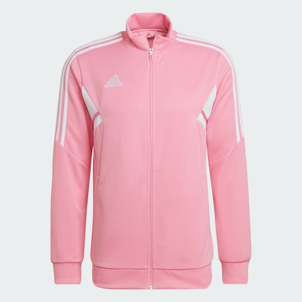 Light pink on sale adidas track jacket