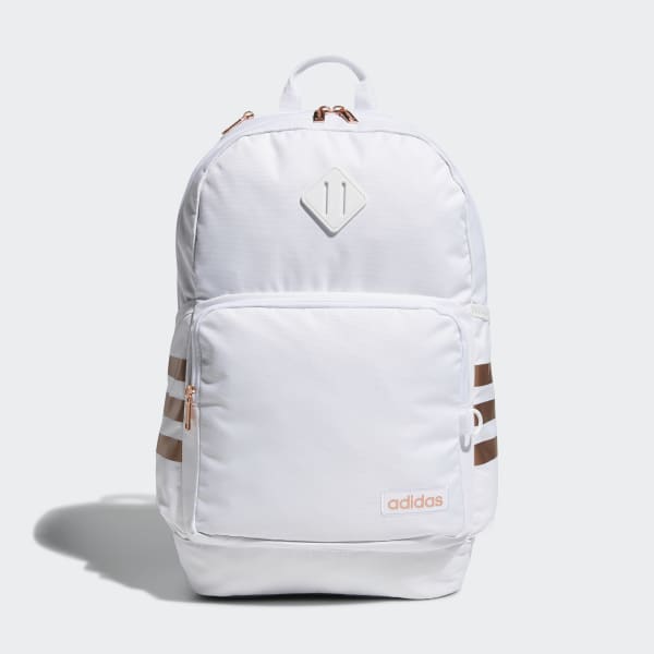 White Classic 3-Stripes Backpack