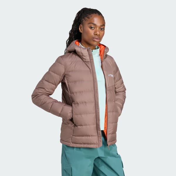 Marron Casaca con capucha Terrex Multi ligera de plumas con CLIMAWARM