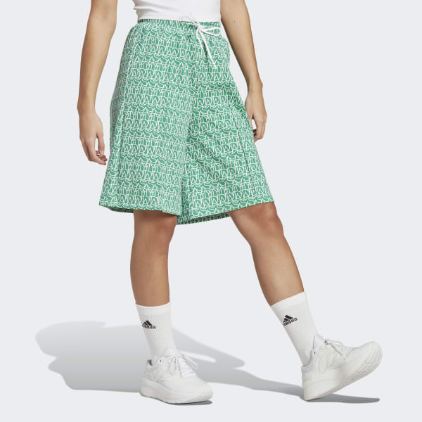 zelená Nohavicová sukňa adidas Allover Graphic