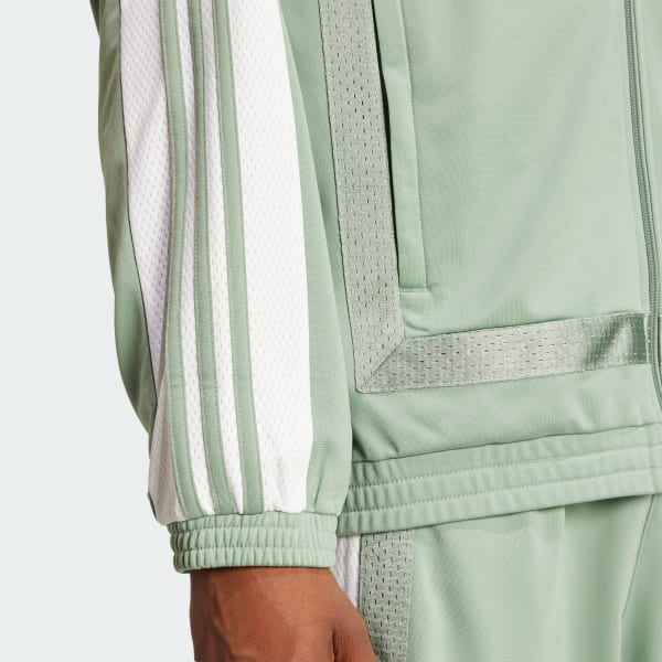 adidas Adibreak Knitted Track Top Green adidas Australia