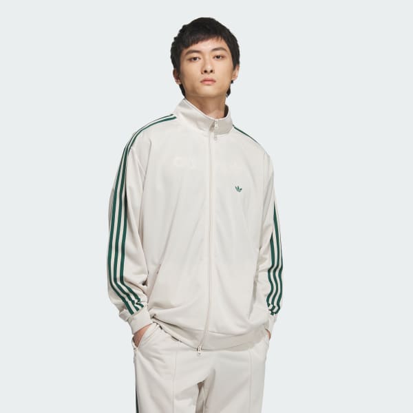 ベージュ トラックジャケット（ジェンダーニュートラル）