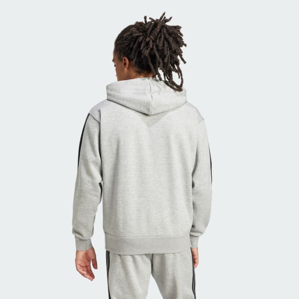 Grey Essentials 3-Stripes Fleece 후디