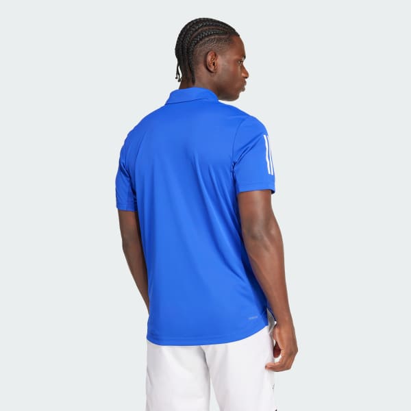 Azul Camiseta Polo de Tenis Club 3 Rayas
