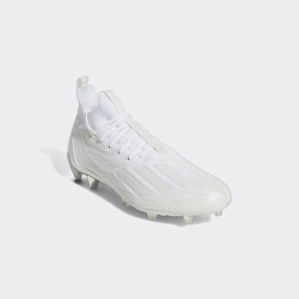 White Adizero Primeknit Cleats