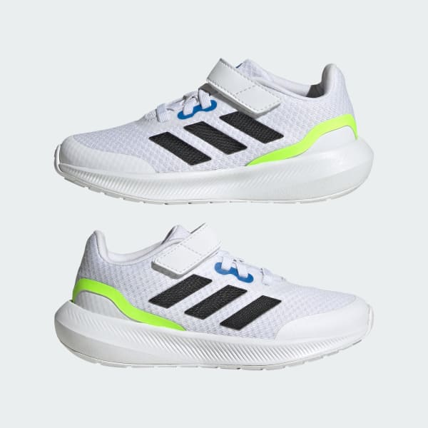 adidas RunFalcon Lace Running Running | Strap Elastic US Shoes Kids\' 3.0 - | White adidas Top