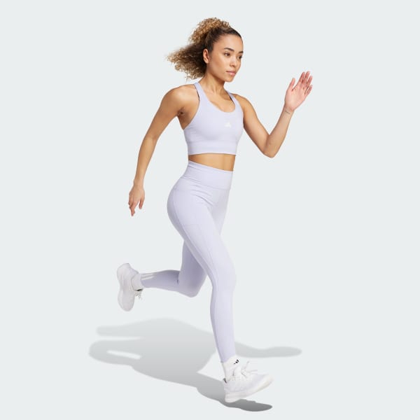 Μωβ Run Pocket Medium Support Bra