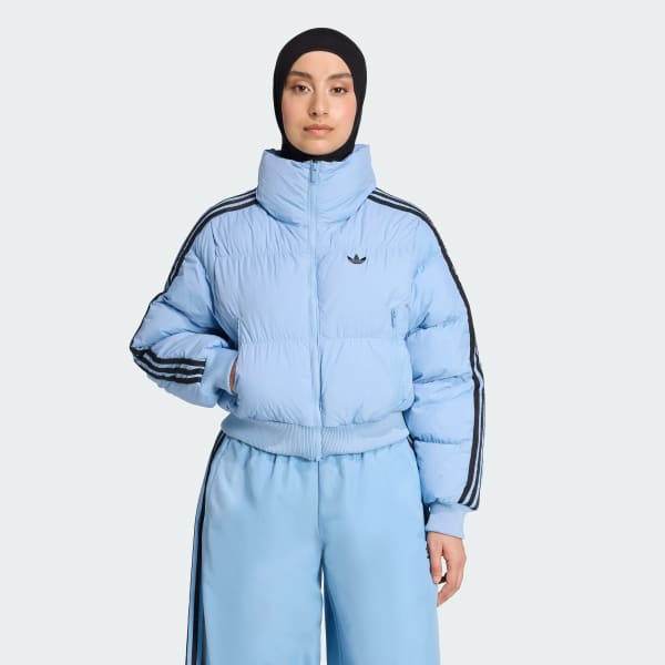 Blue 아디컬러 크롭 다운 푸퍼