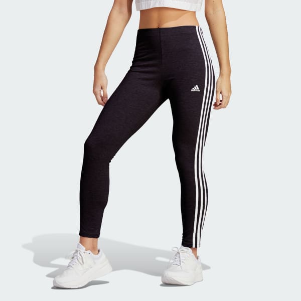 adidas Training Train Essentials 3 stripe leggings in black