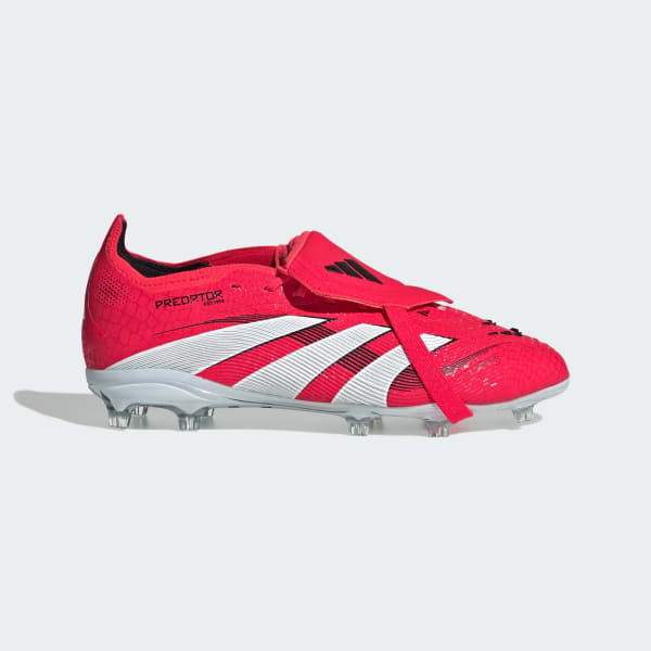 Red Predator Elite Fold-Over Tongue Firm Ground Boots Kids