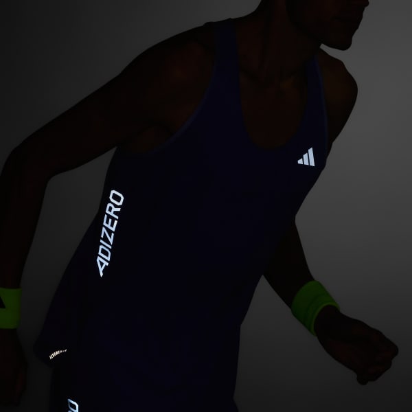adidas Adizero Running Singlet - Blue | adidas Singapore