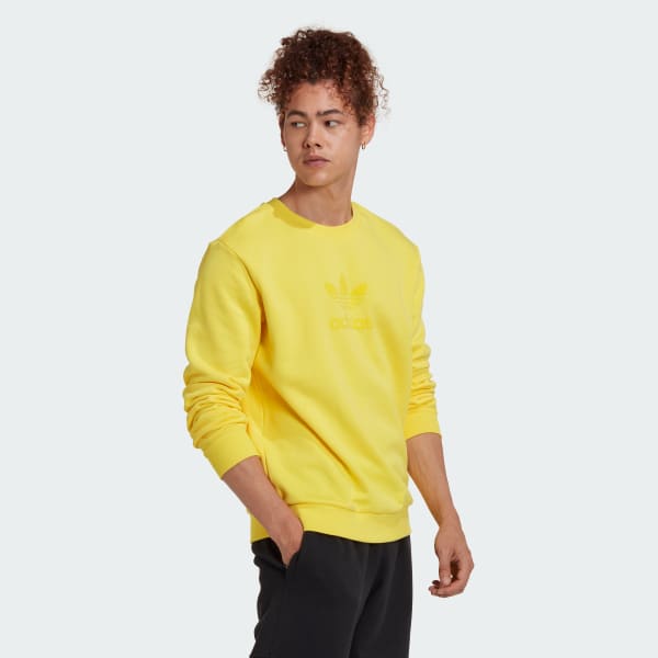 Adidas yellow 2025 trefoil sweatshirt