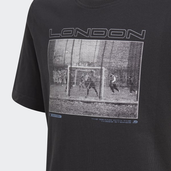 Svart London Game Day T-skjorte