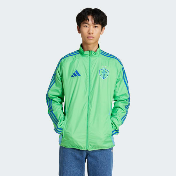 魅力的な Sounders Seattle adidas FC Green - Jacket Anthem Reversible ウェア