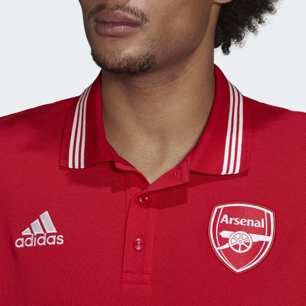 Rot FC Arsenal 3-Streifen Poloshirt V2171