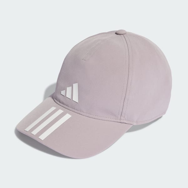 Purple 3-Stripes AEROREADY Running Training Baseball Cap