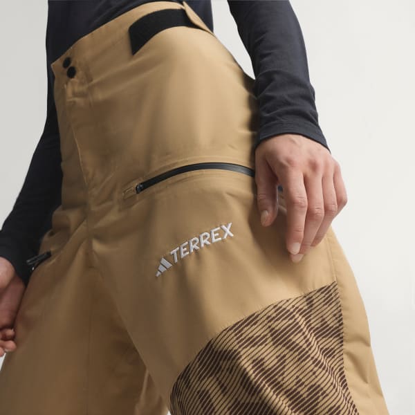 hnedá Nohavice Terrex Xperior Hybrid PRIMEKNIT CLIMAPROOF+