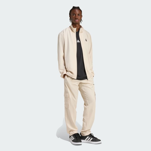 Beige Sportswear Woven Cargo træningsdragt