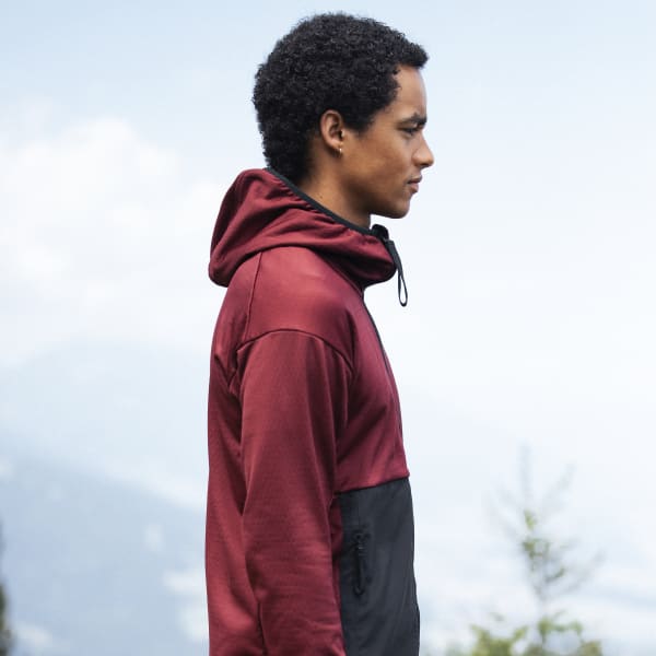 Bordeaux Giacca da hiking Terrex Tech Fleece Lite Hooded