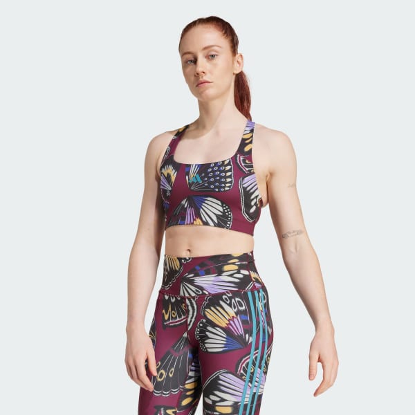 Preto Top Esportivo Suporte Médio adidas X Farm