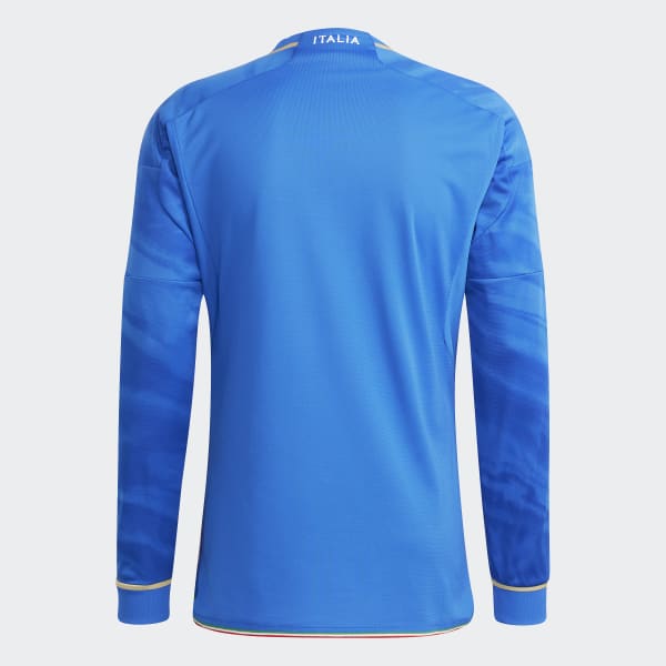 Italy No9 Pelle Blue Home Long Sleeves Soccer Country Jersey