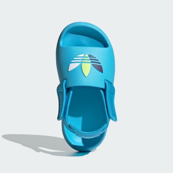 Blue Adifom Adilette Slides Kids