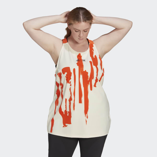 Bezowy adidas x Thebe Magugu Tennis New York Y-Tank Top (Plus Size) MLQ31