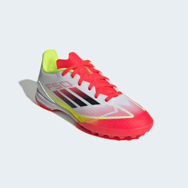 adidas F50 League Turf Soccer Shoes Kids - White | Free