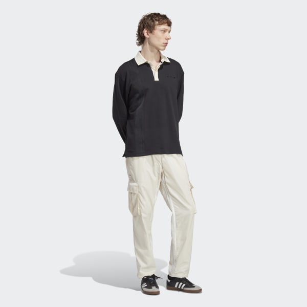 Svart adidas RIFTA Metro Long Sleeve Rugby Shirt