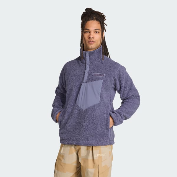 adidas Terrex Xploric High Pile Fleece Pullover Sweatshirt - Μωβ | adidas Ελλάδα